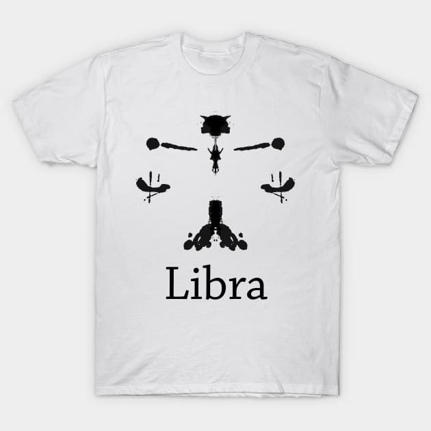 Libra Inkblot Test T-Shirt by Vorvadoss